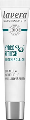 lavera Hydro Refresh Augen Roll-On - mit Alge und Hyaluronsäure - kühlt und erfrischt - vegan - Naturkosmetik - 15 ml