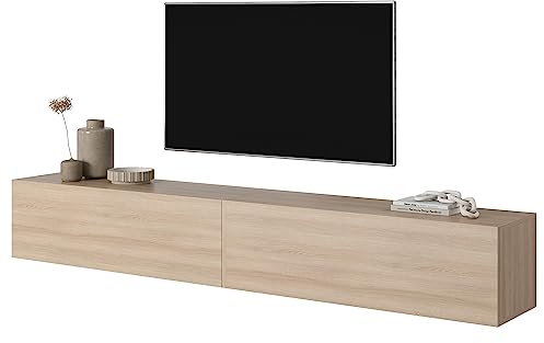 Selsey TV Schrank Board Sideboard Fernsehtisch Fernsehschrank 200 cm Hängend Eiche Bisira