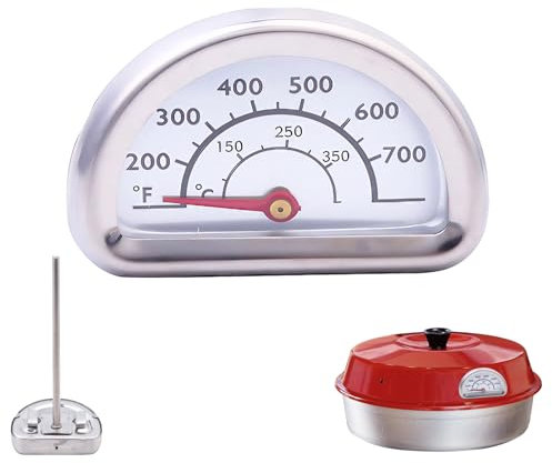 Thermomètre de four, compatible avec four Omnia, thermomètre à viande en acier inoxydable, thermomètre intérieur pour accessoires Omnia, thermomètre de cuisine avec sonde de 7 cm (0 °C à 400 °C)