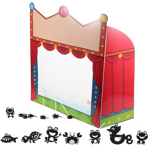 BESTonZON Kit de Teatro de Marionetas de Sombras para Manualidades Infantiles, Juguete Educativo de Papel Que Estimula la Creatividad y Fomenta la Paciencia en Niños