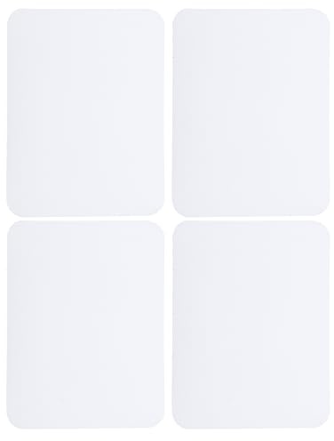 QUARKZMAN 4 Pièces De Patchs À Repasser Pour Réparation De Vêtements, Patch De Réparation De Tissu En Coton Pour Vêtements Pantalons Sacs, 5x4 Pouces Blanc