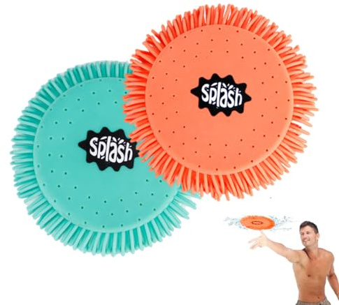 WUSJCOF Frisbee à Eau Doux en Mousse et Silicone, 2 Pièces, Jouets de Plongée et Disques Volants pour Enfants, Planeur Sous-Marin (Diamètre 17 cm)
