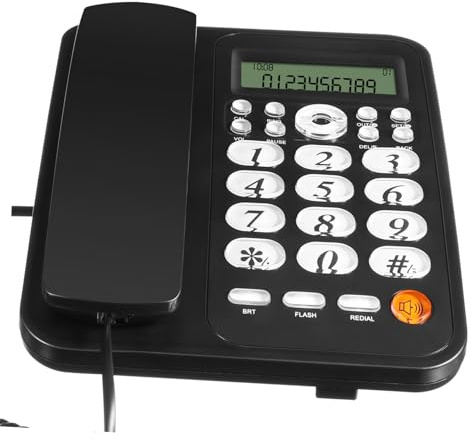 Holibanna Téléphone Fixe Filaire Bureau avec Affichage Appelant Fonctions et pour Maison et Bureau