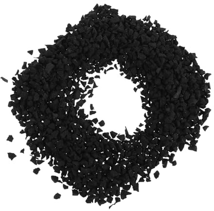 HIAKDOFT Rubber Infill per Campo Sportivo Granuli di Gomma per Esterno Drenaggio Rapido Resistente Pioggia e Temperature per Prati Artificiali e Aree Giochi