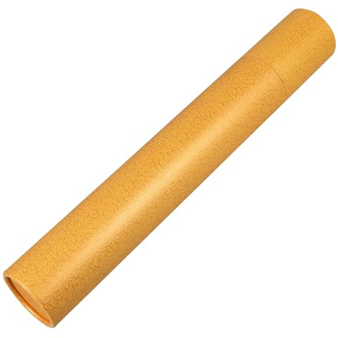 GAROZATION Tube poster rond en papier jaune 36 x 6 x 6 cm | Design portable, durable et étanche, pour les voyages et l'expédition par la poste
