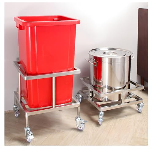 Rastrelliera in acciaio inox con ruote, base mobile per stoccaggio e trasporto