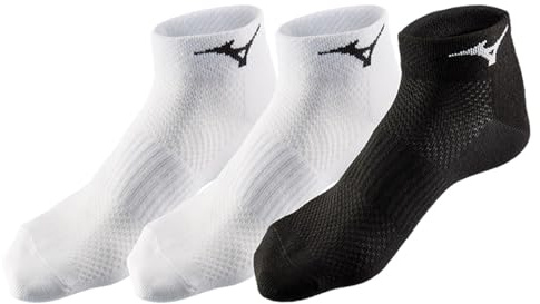 Mizuno Unisex Training Mid 3P Socken, White/Black, L, 67XUU950