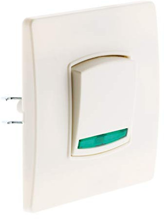 Zenitech - Bouton Poussoir Voyant Borne-Auto Vis + Griffes Diwone - Blanc - Fixation Avant Peinture Sans Salissure - Compatible Boîtes d'Encastrement - Câblage Rapide Borne Auto - Normes CE et NF