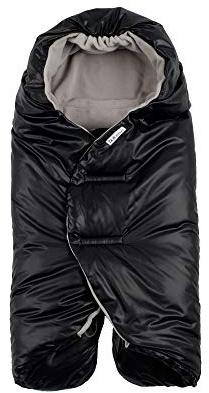 7AM Baby Car Seat Blanket - Multifunctional Car Seat Cover for Toddlers, Winter Stroller & Swaddle Blanket, Micro-Fleece & Plush Lined Warm Carseat Cover | (Black Quilted, Small 0-6M)