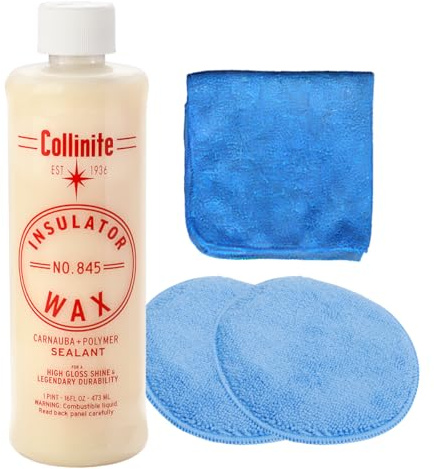 Collinite No. 845 Insulator Wax with Microfiber Towel & Applicator Combo