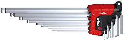 WIHA WHA-37352 MagicRing Hex Key Set, Silver/Black/Red