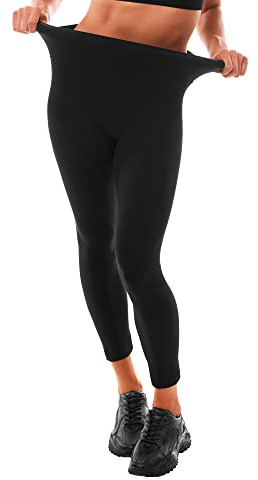 Leafigure Leggings Damen High Waist - Leggins Blickdicht Schwarze für Sport Gym Yoga S-M