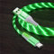 SVO plus cavo USB Tipo-C - Rapida ricarica cellulare da 2,4 A e LED incandescente, Illumina la tua esperienza di ricarica il tuo smartphone con stile (VERDE)