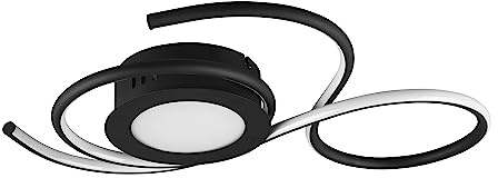 Trio, Plafón, Jive incl. 1 x LED,SMD,36,0 Watt,2700-6000K,4300 Lm. Plástico, Blanco, Cuerpo: Metal, estera negra A:50,0cm, L:45,0cm, A:7,6cm Interruptores separados,Mando a distancia,