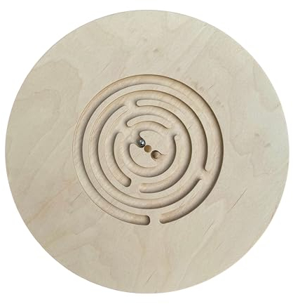 GOODEX Balanceboard für Kinder und Erwachsene Balancierbrett mit Kugellabyrinth Balancierboard Wackelbrett Therapiekreisel Gleichgewichtstrainer 100% ECO (Birke, Rund)
