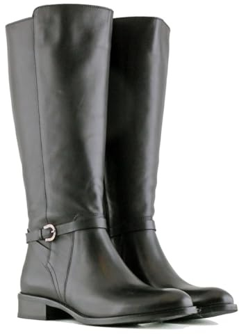 Jilsen Bottes Mollets Larges Bianca | XL Tour de Mollet 48 | Noir | Talon 3 | Pointure 39 | Tige Large