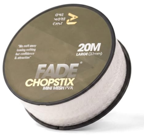 One More Cast (OMC) Chopstix Fade PVA Mesh System & Refills - Bait Chopping Tool, Fast Melt PVA Mesh for Carp Fishing Bags & Sticks - Terminal Tackle