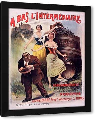 Jean De Paleologue 19x24 Black Modern Framed Art Print Titled: At the Bottom of the Intermediate (Circa 1900)