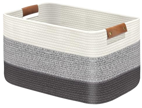 Goodheim Grande cesto portabiancheria pieghevole per coperta, giocattoli, asciugamani, cesti in tessuto per la conservazione, cameretta dei bambini, decorazione per la casa, soggiorno