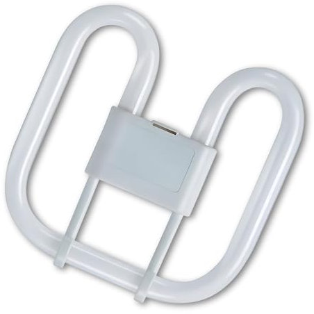 North Star Brightness 16W 4 Pin Light Bulb, 2D Compact Fluorescent Square GR10Q White 3500K - Energy Saving CFL Light Bulbs for Bathroom, Home, Offices