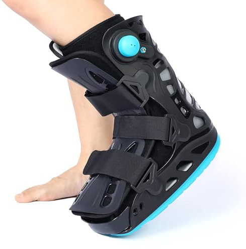 Aufblasbarer Wanderschuh, orthopädischer Fuß, Frakturschuh， Orthopädischer Schuh für verstauchte Knöchel, Fußschmerzen Erholung, Stress Fraktur, gebrochenen Fuß, Achillessehnenentzündung (L)