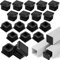 20 Stück Lamellenstopfen, 25 x 25 mm Quadratischer Rohrstopfen Schwarz, Stopfen für Vierkantrohr, Kunststoffkappen für Rohre für Metallprodukte, Geländer, Stühle, Sofas, Tische, Regale