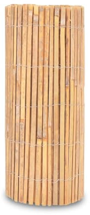 Bamboo Slat Fence Screen Roll| Fence Panels for Outdoor Wind & Sun Protection| Garden Privacy & Protective Screens| Screening Slatted Roll for Garden Outdoor Decorative Fences (1 X 4M)