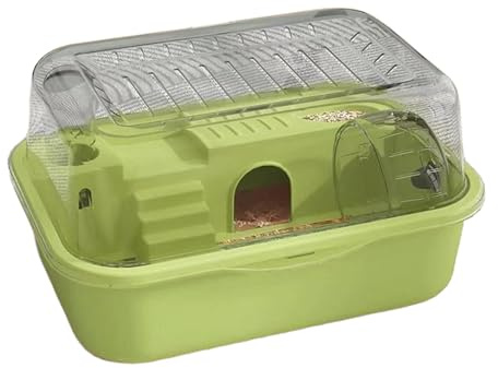 hamsterbur – hamsterbur med dubbla lager, tyst löparhjul fäst små djurlivsmiljö för chinchilla kanin gerbil ekorre vilar lekande