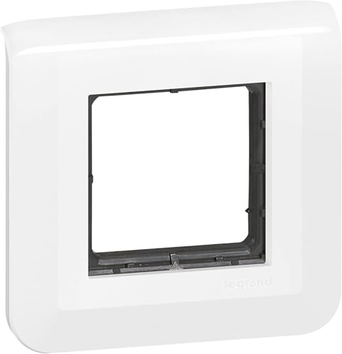 LEGRAND | Plaque Mosaic Avec Support, Fixation À Vis Pour 2 Modules, Design Contemporain Blanc Brillant, Montage Encastré Facile (Lot de 5)