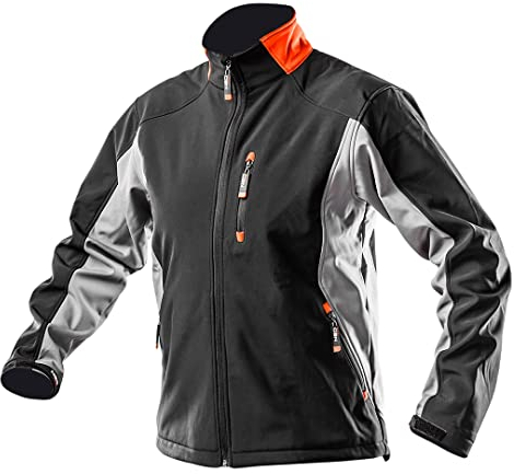 NEO TOOLS Softshelljacke Profi Softshell Jacke Gr. S-XXL Übergangsjacke Freizeitjacke Wetterjacke Sportjacke Schutzjacke Arbeitsjacke Übergangsjacke Regenjacke Arbeitsbekleidung