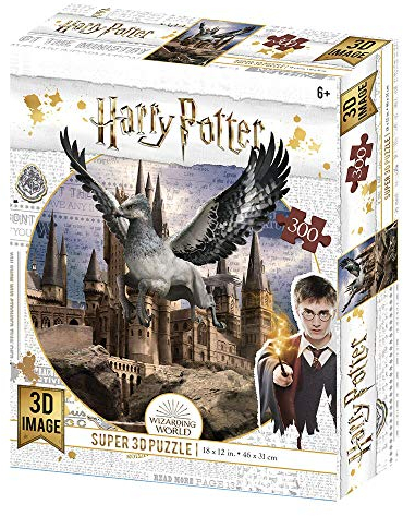 PRIME 3D | Harry Potter - Buckbeak | 3D Lenticular Jigsaw Puzzle | 46cm x 31cm - 300 pcs | Games & Puzzles | Ages 6+