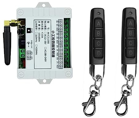 Hohe empfindlichkeit DC 12 V 24V 36V universal Funkfernsteuerung Relaisschalter NO COM NC 4CH 4 Kanal kabellose fernbedienung Schalter Funkschalter Sender Empfänger Garagentor Gartenbewässerung