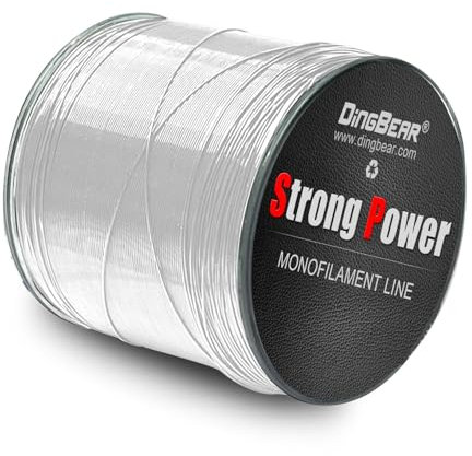 Dingbear White Nylon Fishing Line Monofilament Nylon Fishing Strong Tension Wire Fishing Line For Fishing/Hanging/Craft (200m/1.5# 5.5LB/0.20mm)