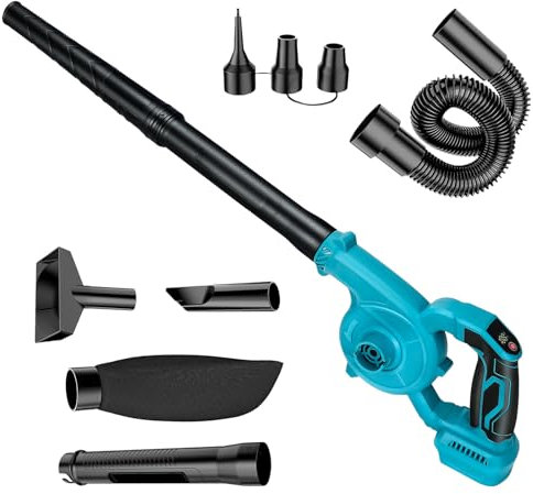WingFly Cordless Leaf Blower for Makita 18 V Battery, Electric Handheld Blower Adjustable Speed for Cleaning Leaves, Dust Removal, Air Speed 98 m/s, No Batteries
