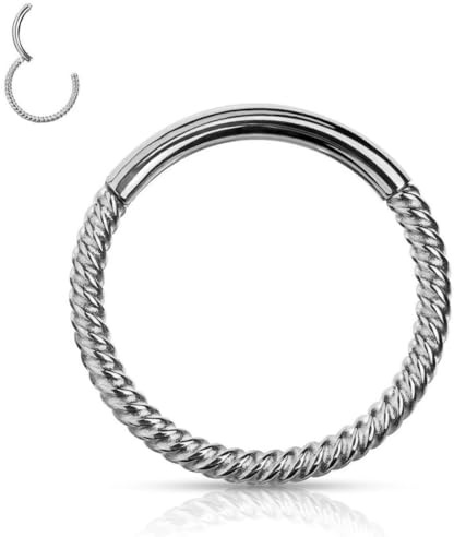 Piercing al Labbro Anello Piercing a Conchiglia in Argento Piercing al Setto Piercing al Naso da 10 mm 16G Acciaio Cchirurgico 316L Daith Elica Cartilagine Orecchino Sopracciglio Piercing All'ombelico