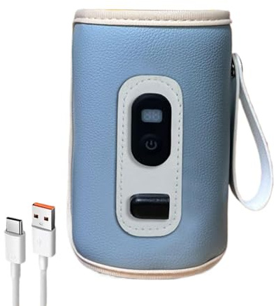 Bolsa portátil para botellas de bebé, guardián de calor de leche, bolsa de calentamiento para botellas, calentador de botellas de bebé de viaje, 14 x 8 x 8 cm, cubierta de calentador de botellas con
