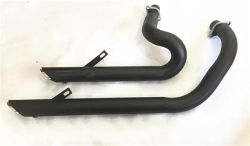 Generico Tubo di Scarico Finale Silenziatore di Scarico per Moto Biella Modificata per Steed per Shadow VT400 VT600 VLX400 VLX600 VT600C VT400C VLX600(Nero)