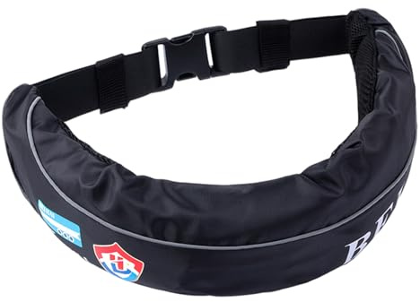 Chalecos Salvavidas para Adultos, cinturón Salvavidas Inflable automático con Hebilla Ajustable, Silbato y Tira Reflectante, Dispositivo de flotación de Alta flotabilidad sin Cilindro de Co2 para PES