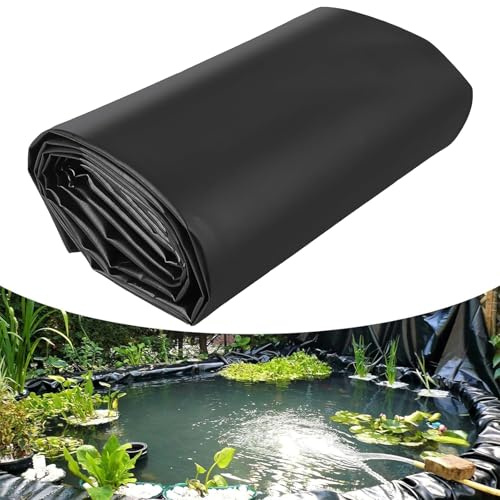 Revestimiento de butilo para estanques al aire libre, estructura mejorada de 5 capas para peces, patos, camas elevadas de jardín y estanques de paisaje acuático