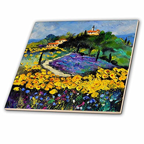 3dRose LLC ct_21120_3 Provence Sunflowers Ceramic Tile, 8-Inch