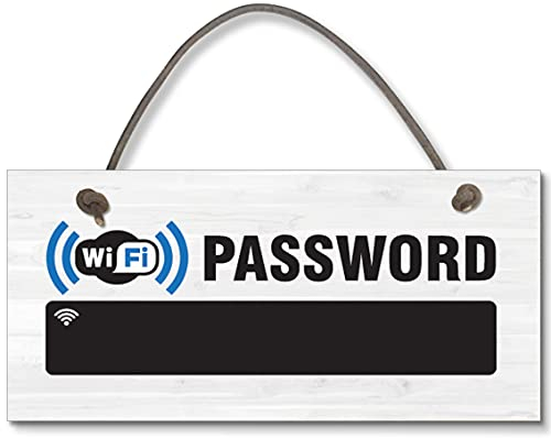 Wi-Fi Password Chalkboard Plaque Hanging Sign Pub Cafe Bar Home Internet #1297