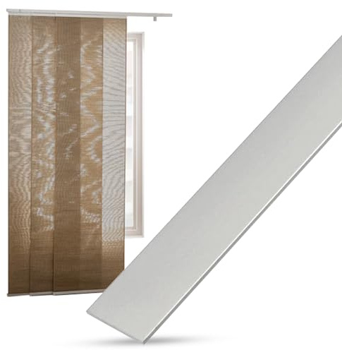 TENDEEVOLUTION - Pesi per Tende da Interno adatti a Tende a Pannello o a Pacchetto, Profilo Alluminio multiuso Disponibile con Larghezza di 2 o 3 cm e in Varie Lunghezze. Piattina Alluminio (100CM, 3)