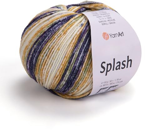 YarnArt Jeans Splash - Variegerat sportgarn 55% bomull 45% akryl 1 hud/boll 50 g 174 yds mjukt bomullsgarn för stickning och amigurumi