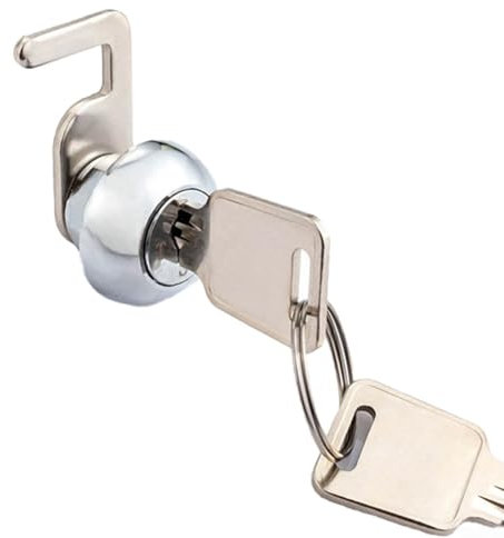 Cerradura de cajón de caja registradora, cerradura de leva, con clip rápido y 2 llaves, para cajas de efectivo, taquillas de gimnasio, armarios de metal, cajas de vuelo y más (B)