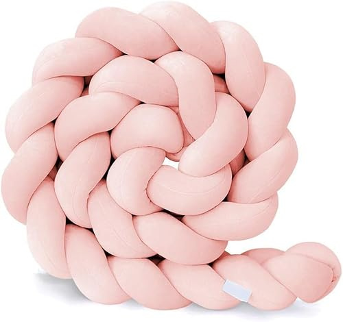 GYCS Braided Mat Cuddle Cushion Braided Pillows Knotted Soft Anti-Fall All-Round Protection Pillow Decor Knot Pillow Bed Guard Rail Knot Nursing Cushion for Home Bedroom,B19,100CM