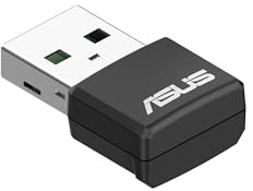 ASUS AX1800 Dual-Band AX1800 WiFi 6 Nano USB Adapter, Plug and Play, WPA3 Network Security, 5GHz Frequency Band, Compatible with WindowsÂź 10 & 11, TAA Compliant (USB-AX57 Nano)