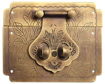 Loquet de Boîte en Bois en Cuivre Rétro Décoratif pour Coffret | Gache de Serrure, Serrure Coffre Bijoux, Fermeture pour Coffr à Bijoux, Loquet Retro, Loquet Fermeture Style Aléatoire