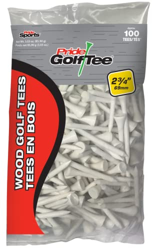 Pride Golf Tee, 2-3/4 inch Deluxe Tee , White