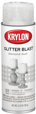 Krylon K03804A00 Glitter Blast Glitter Spray Paint for Craft Projects, Diamond Dust, 5.75 oz