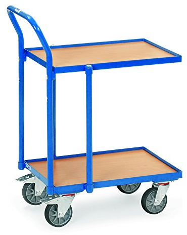 Fetra Transportgeräte mtyddtmcr F 250 Ladeschale Tintenroller mit Wulst und mit Griff, 250 kg, 125 mm Rollen